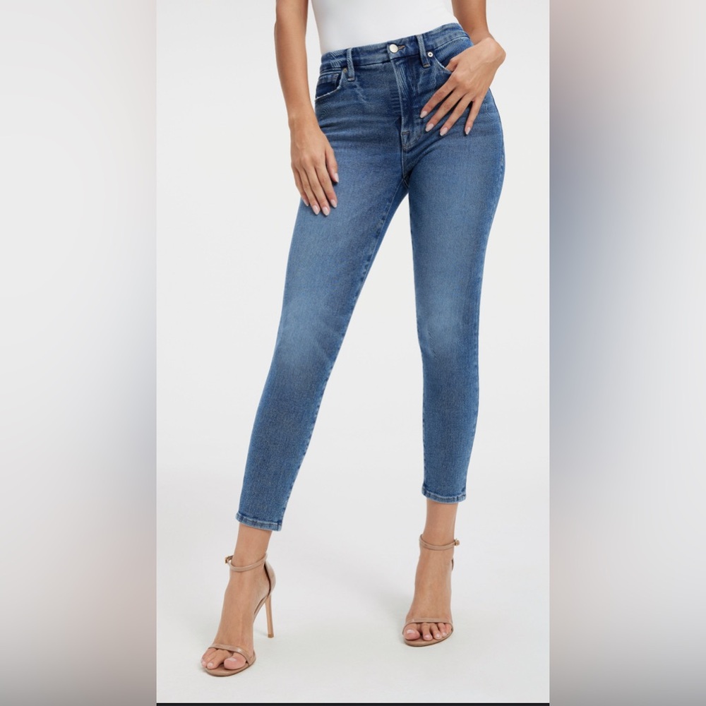 Good American Good Waist high waist Skinny cropped‎ Jeans. Women size 4/27